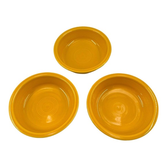 19 OZ. MEDIUM CEREAL SOUP BOWL Daffodil 6 7/8" FIESTA Lot Of 3 - Picture 4 of 10